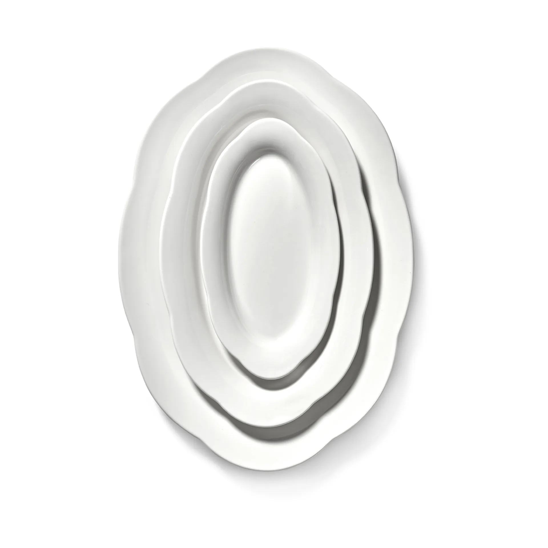 Silhouette oval dyp tallerken L 21x30 cm 2-pakn., White Serax