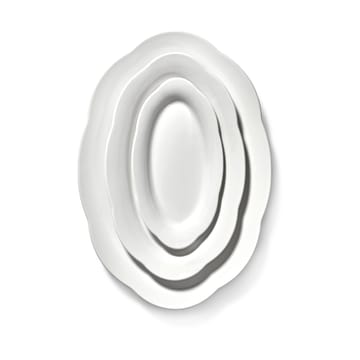 Silhouette oval dyp tallerken L 21x30 cm 2-pakn. - White - Serax