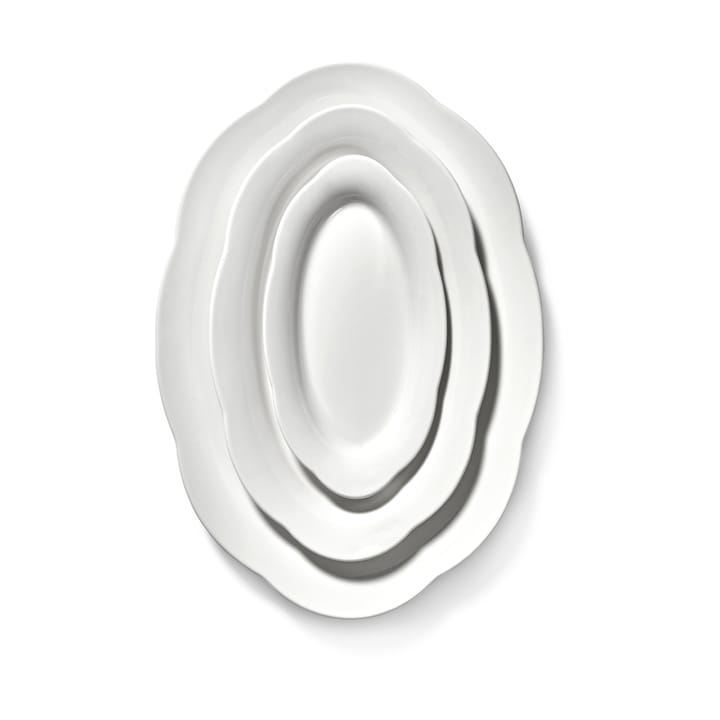 Silhouette oval dyp tallerken L 21x30 cm 2-pakn., White Serax