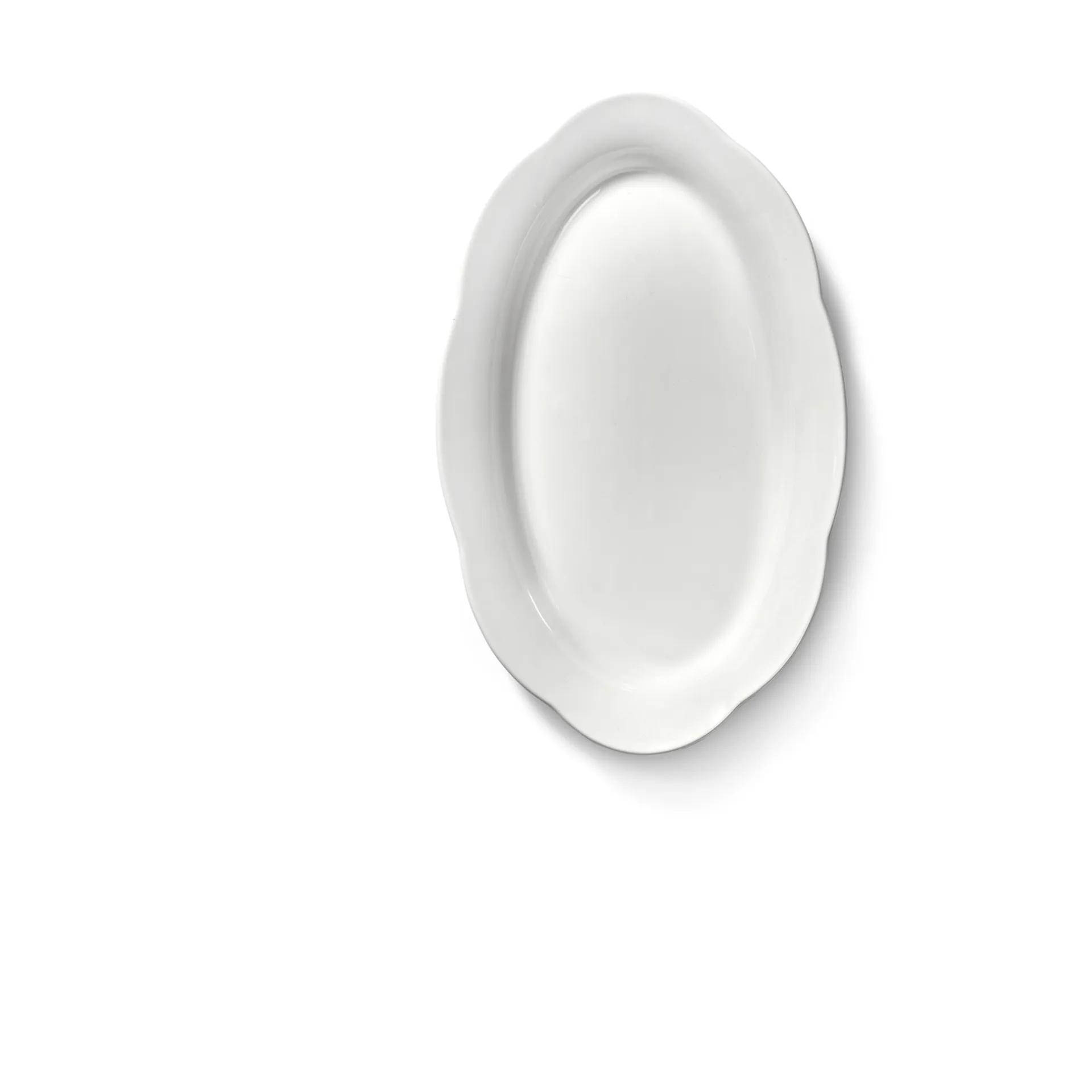 Silhouette oval dyp tallerken M 15x24,5 cm 2-pakn., White Serax