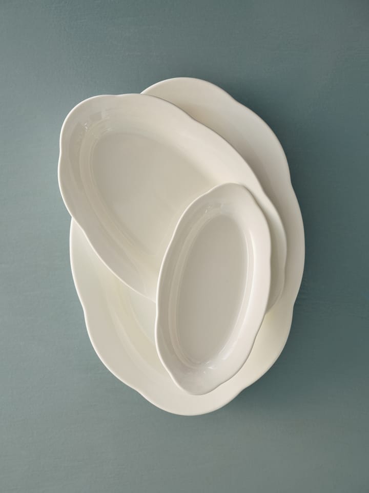 Silhouette oval dyp tallerken M 15x24,5 cm 2-pakn., White Serax