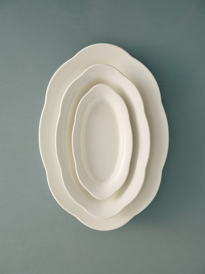 Silhouette oval dyp tallerken M 15x24,5 cm 2-pakn., White Serax