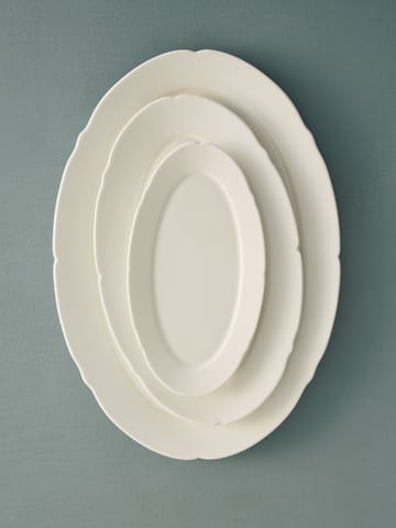 Silhouette oval tallerken L 21x30 cm 4-pakn. - White - Serax
