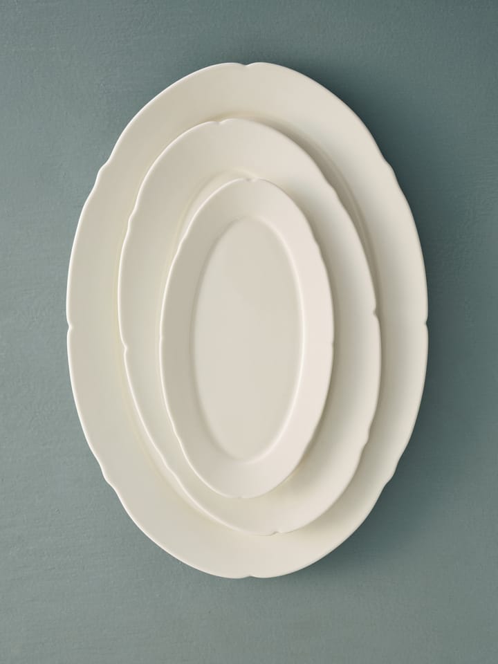 Silhouette oval tallerken L 21x30 cm 4-pakn., White Serax