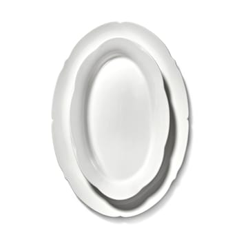 Silhouette oval tallerken L 21x30 cm 4-pakn. - White - Serax