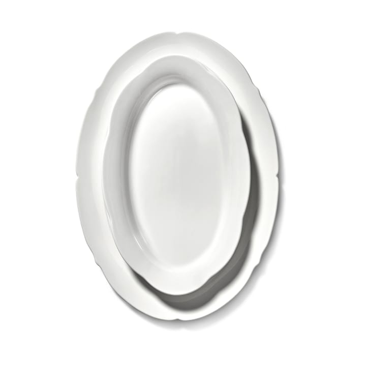 Silhouette oval tallerken L 21x30 cm 4-pakn., White Serax