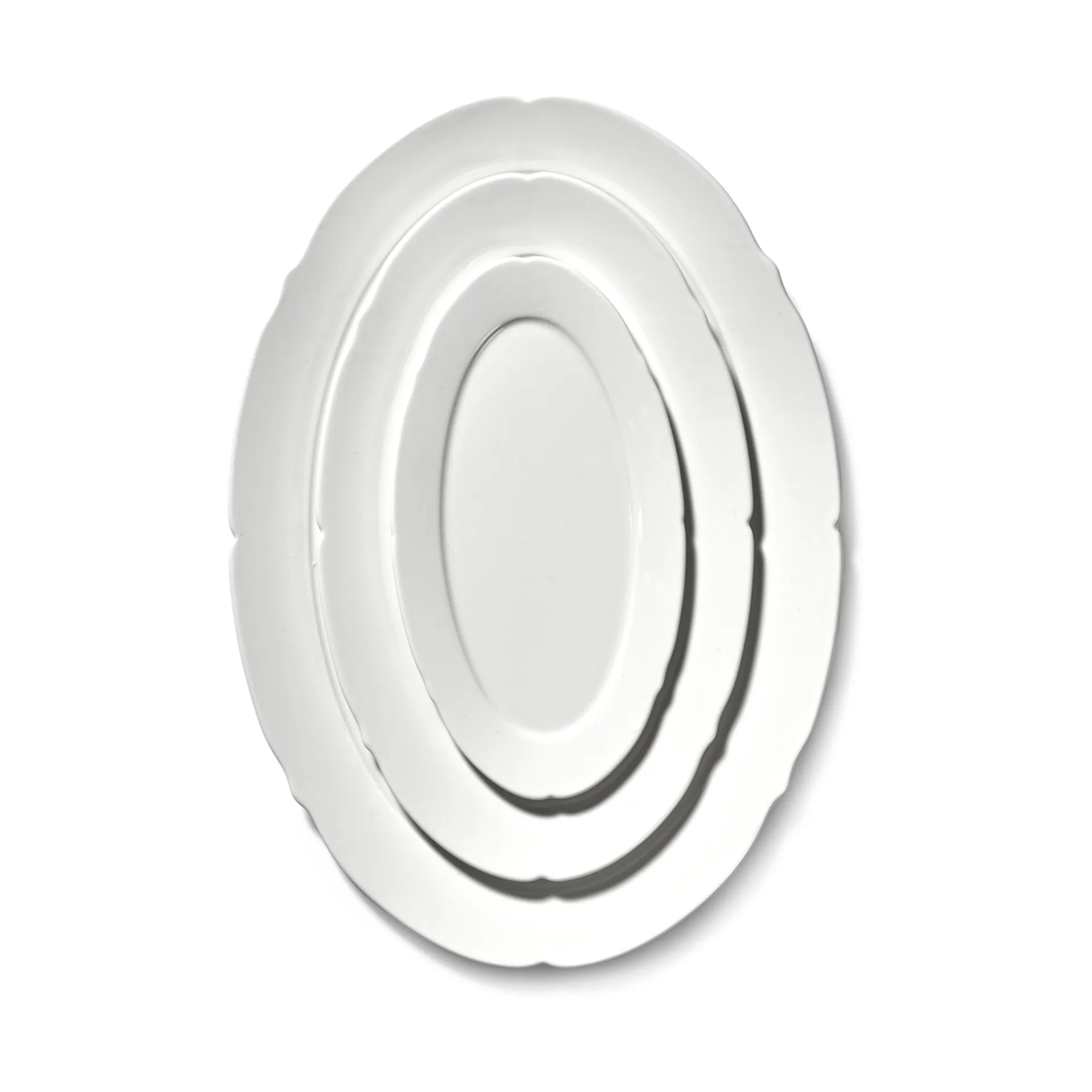 Silhouette oval tallerken M 15x24,5 cm 4-pakn., White Serax