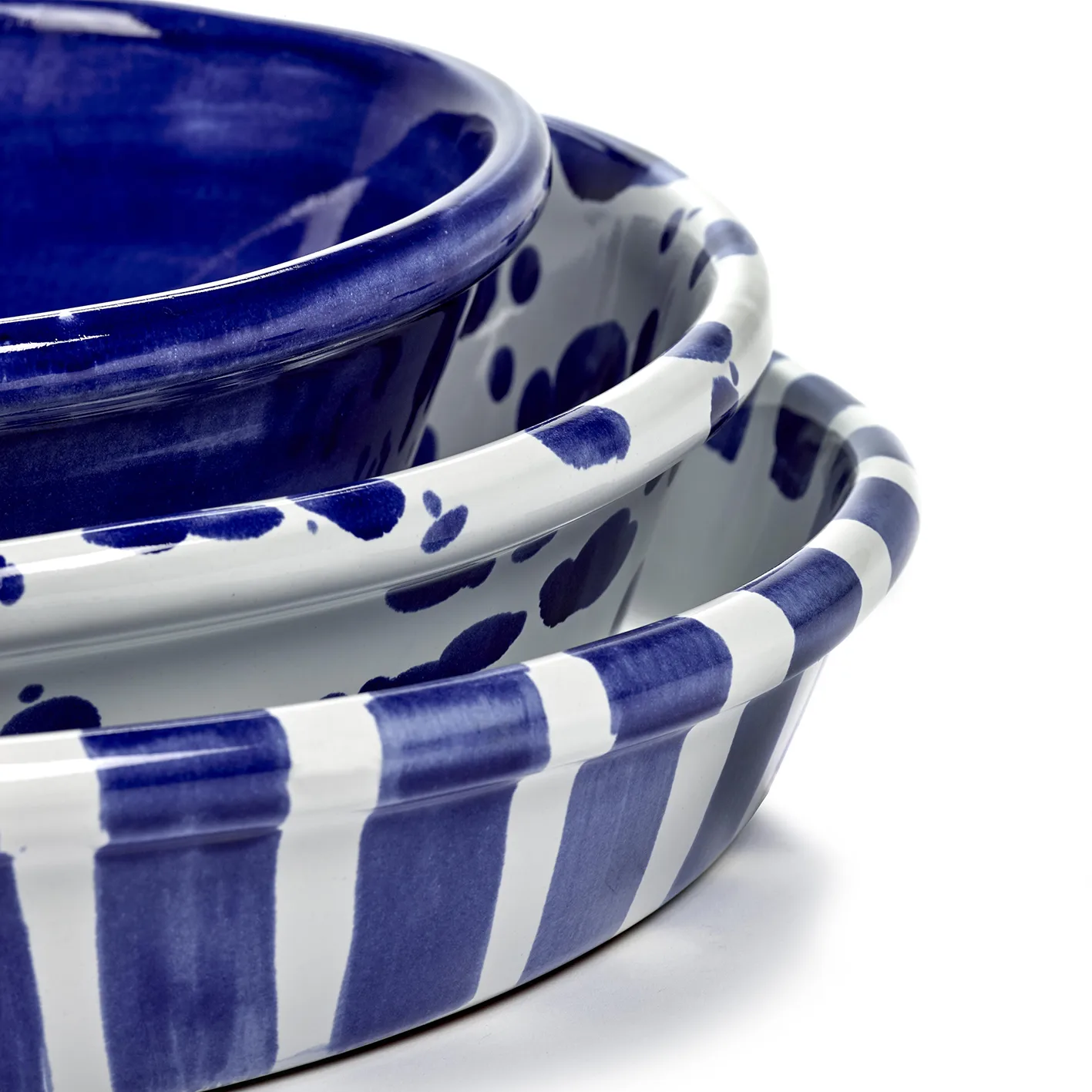 Table Nomade salatskål M, Hvit-blå Serax