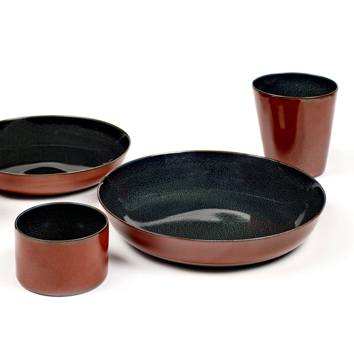 Terres de Rêves tallerken 21 cm, Dark blue-rust Serax