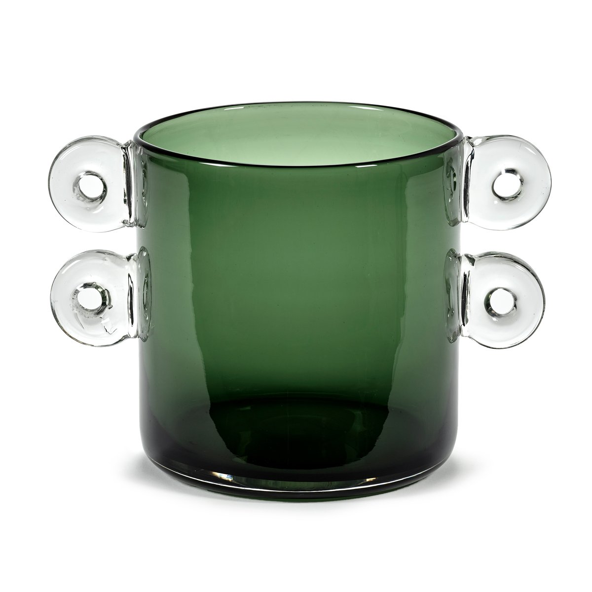 Bilde av Serax Wind & Fire vase med hank 18 cm Dark green