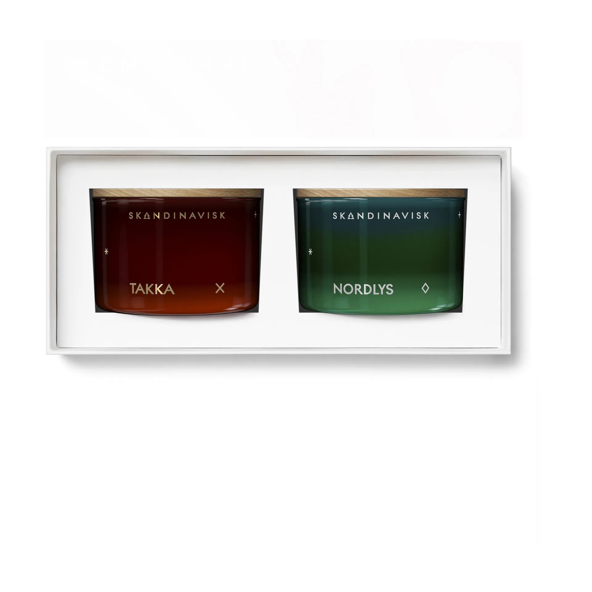 Fire & Light Mini lys gavesett 2 deler, 2 x 90 g Skandinavisk