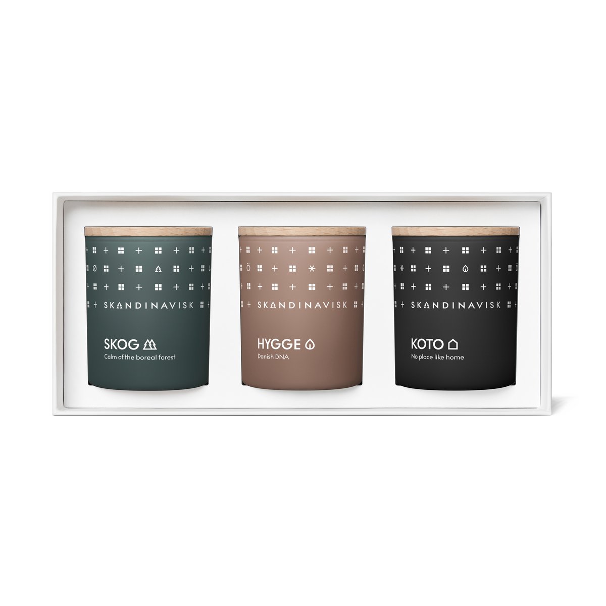 Skandinavisk Hibernation duftlys gavesett mini 3 deler