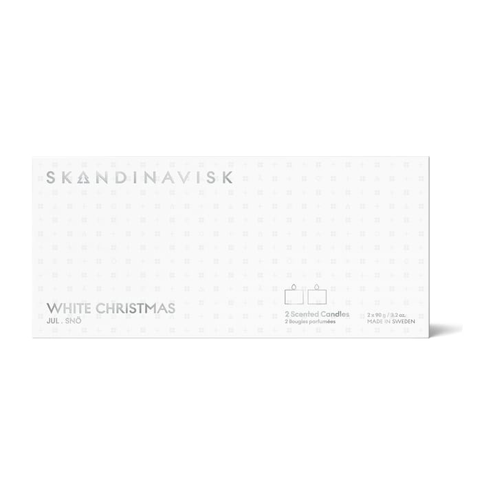 White Christmas Mini lys gavesett 2 deler - 2 x 90 g - Skandinavisk