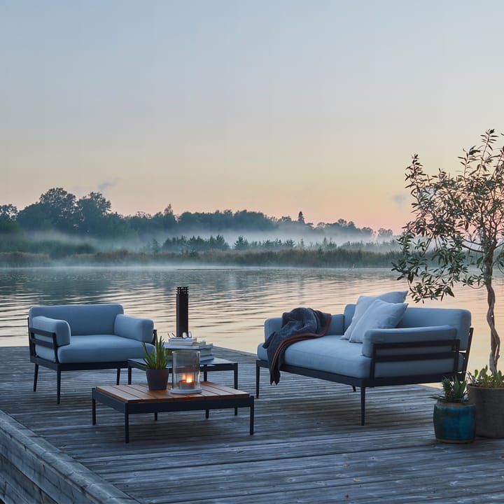 Anholt sofa, Sunbrella Natté Grey Storm-mørkgrå aluminiumsramme Skargaarden