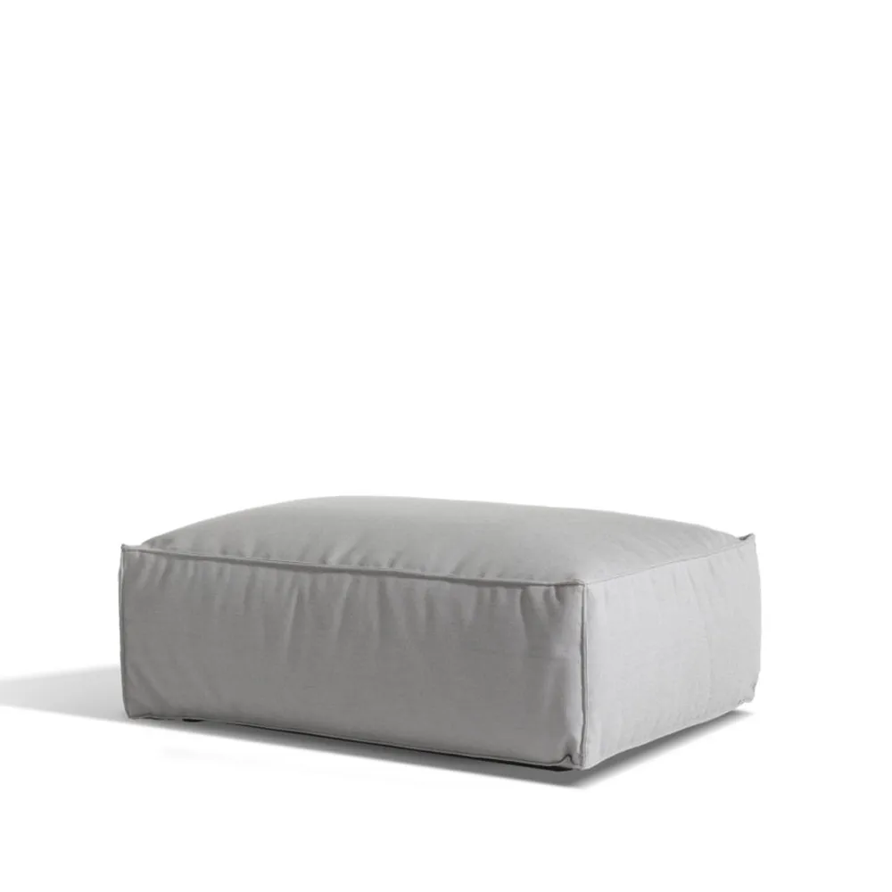 Asker modulsofa, Sunbrella Sling light grey, fotskammel Skargaarden