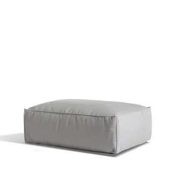 Asker modulsofa - Sunbrella Sling light grey, fotskammel - Skargaarden