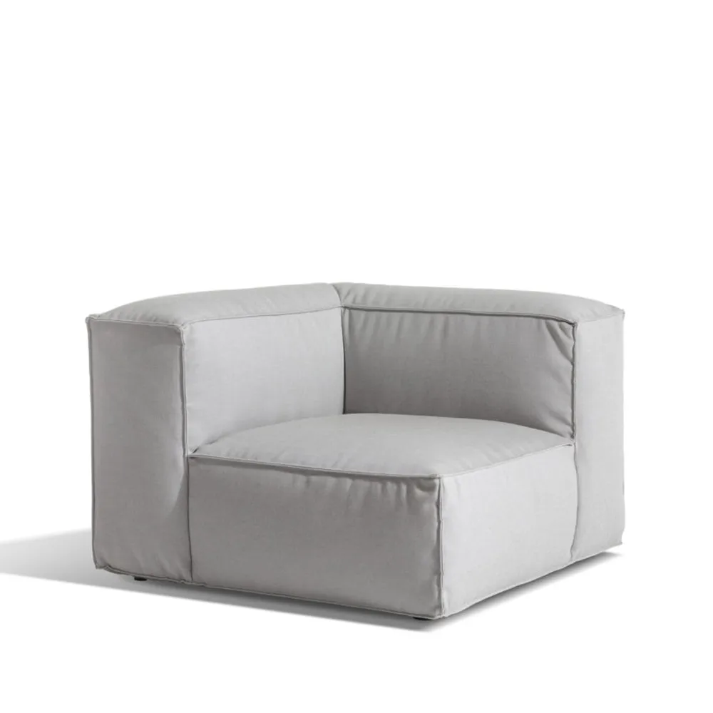 Asker modulsofa, Sunbrella sling light grey, hjørnedel Skargaarden