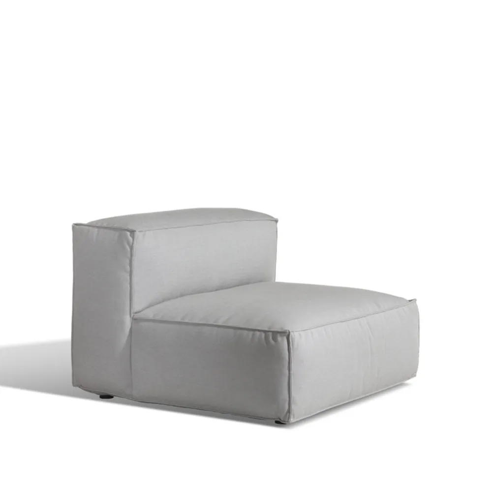 Asker modulsofa, Sunbrella Sling light grey, midtdel large Skargaarden