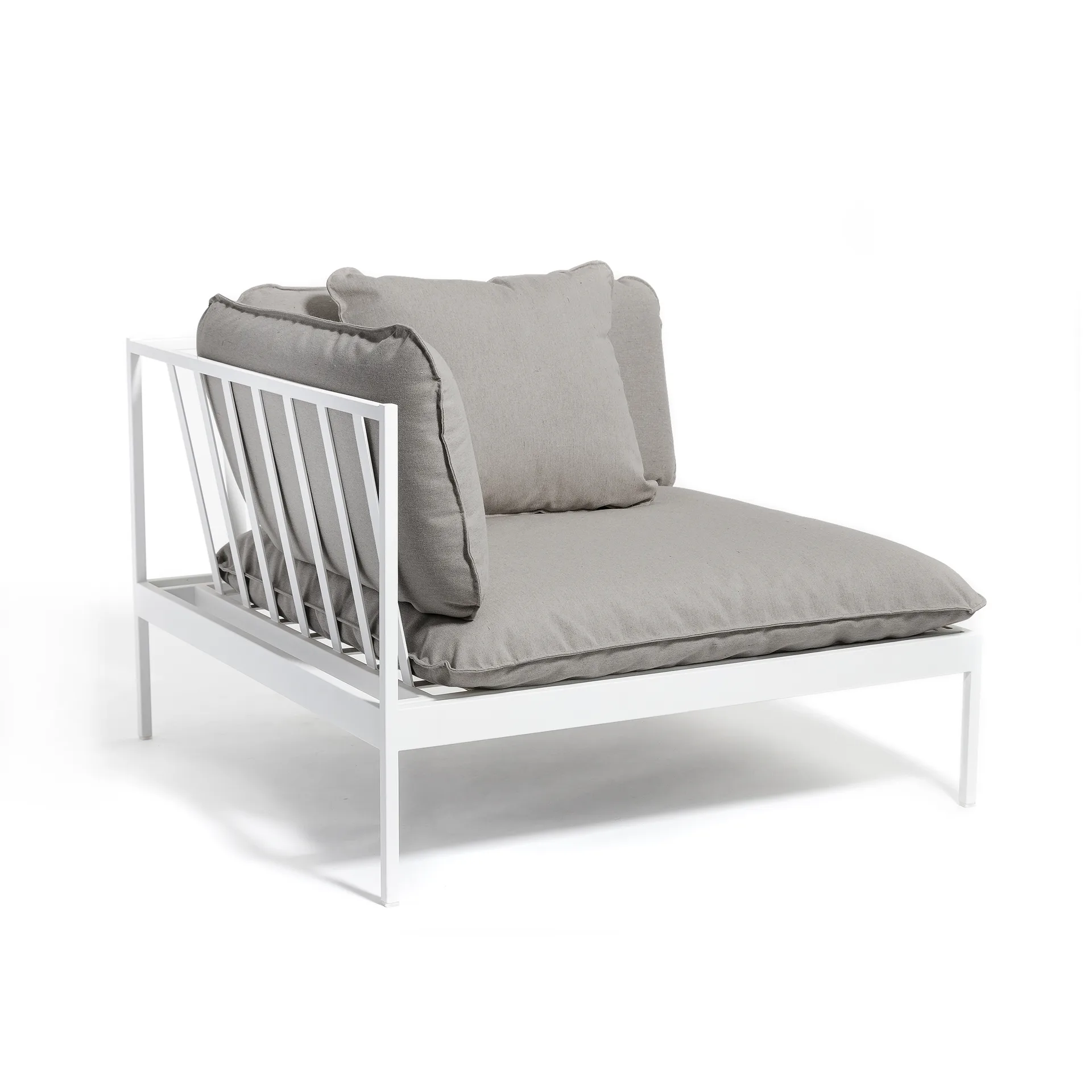 Bönan hjørnemodul lysegrå aluminium - beige lin,  Skargaarden