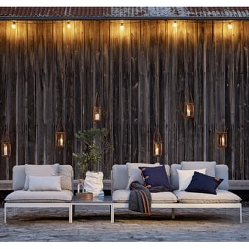 Bönan modulsofa - Sunbrella Ashe light grey, hjørnedel, mørkegrå aluminiumsramme - Skargaarden