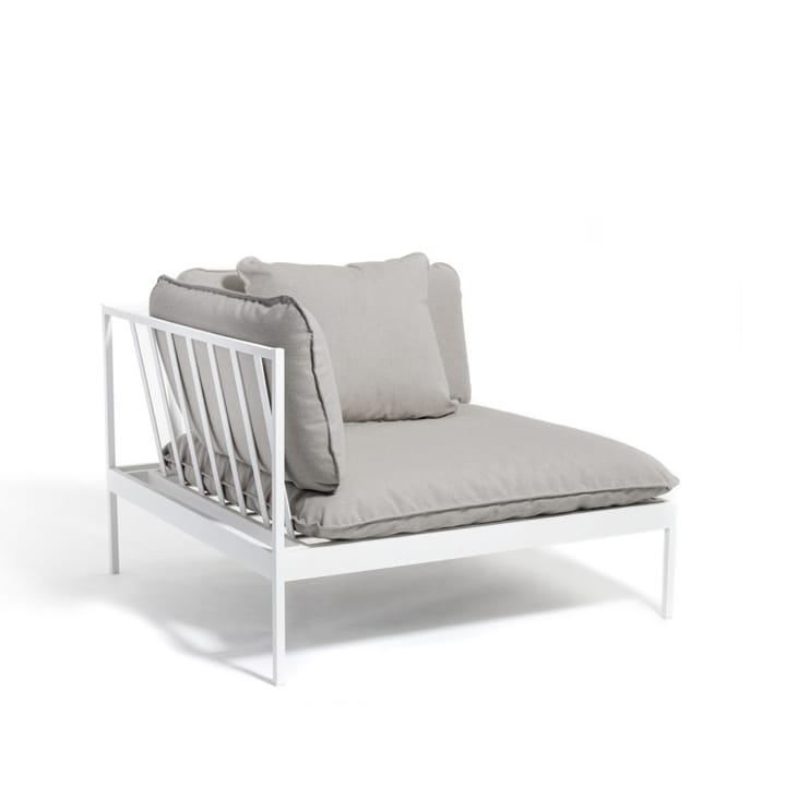 Bönan modulsofa - Sunbrella Sling light grey, hjørnedel, lysegrå aluminiumsramme - Skargaarden