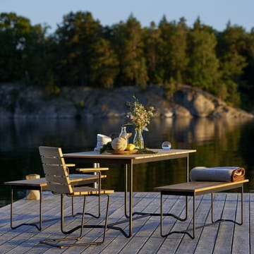 Grinda benk - Teak, svart stativ - Skargaarden