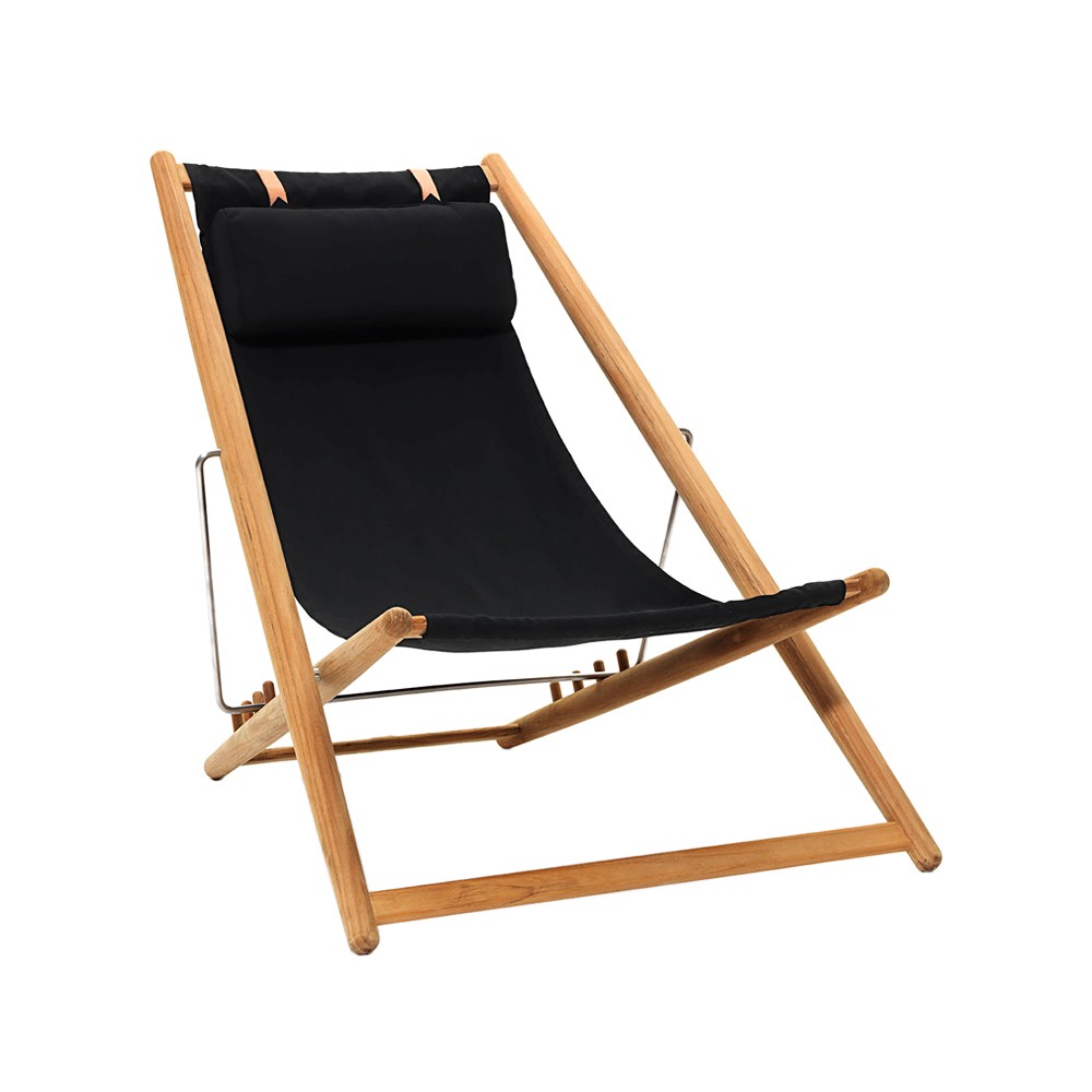 Skargaarden H55 hvilestol teak Agora Nautic black