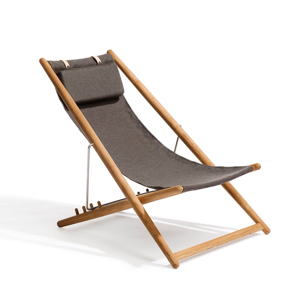 Skargaarden H55 hvilestol teak Slate dark grey