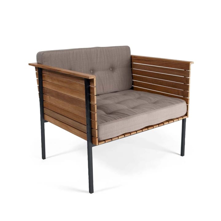 Häringe loungestol - Sunbrella Natté Nature Grey-teak-svart - Skargaarden