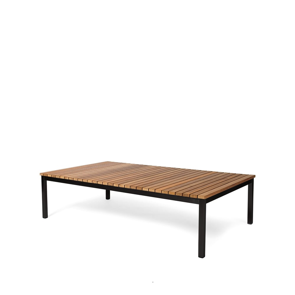 Bilde av Skargaarden Häringe sofabord Teak large svart stålstativ