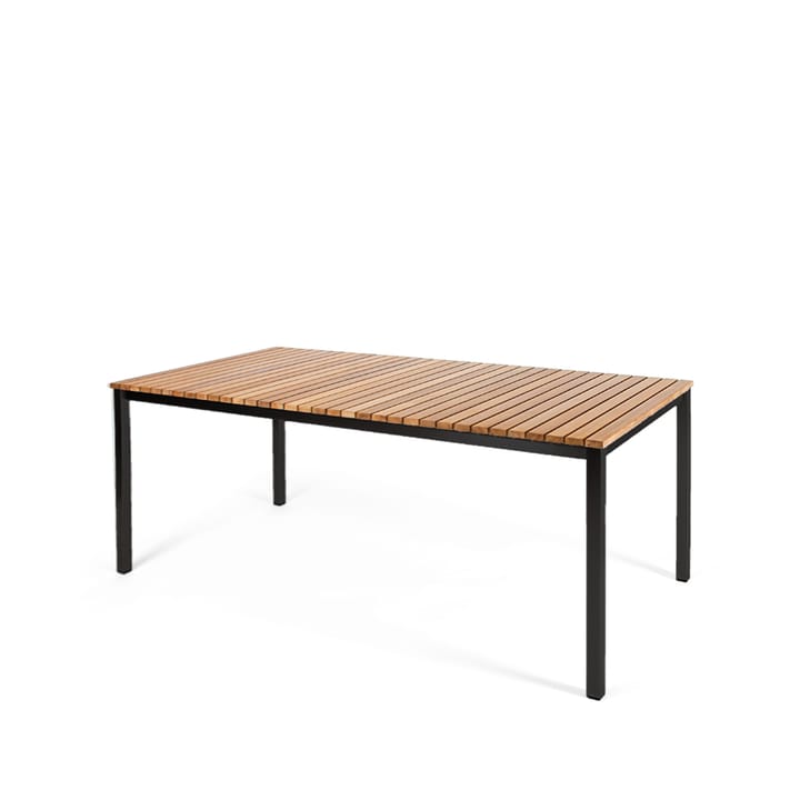 Häringe spisebord - Teak, medium, svart stålstativ - Skargaarden