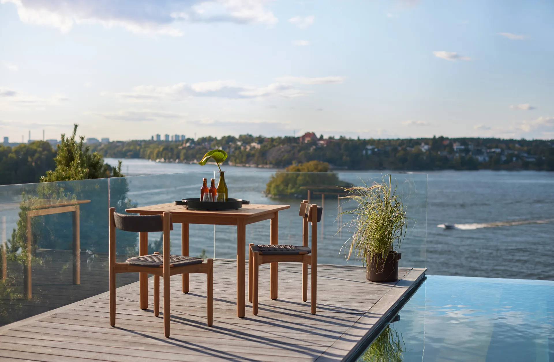 Koster counter table barbord 98x98x95 cm, Teak Skargaarden