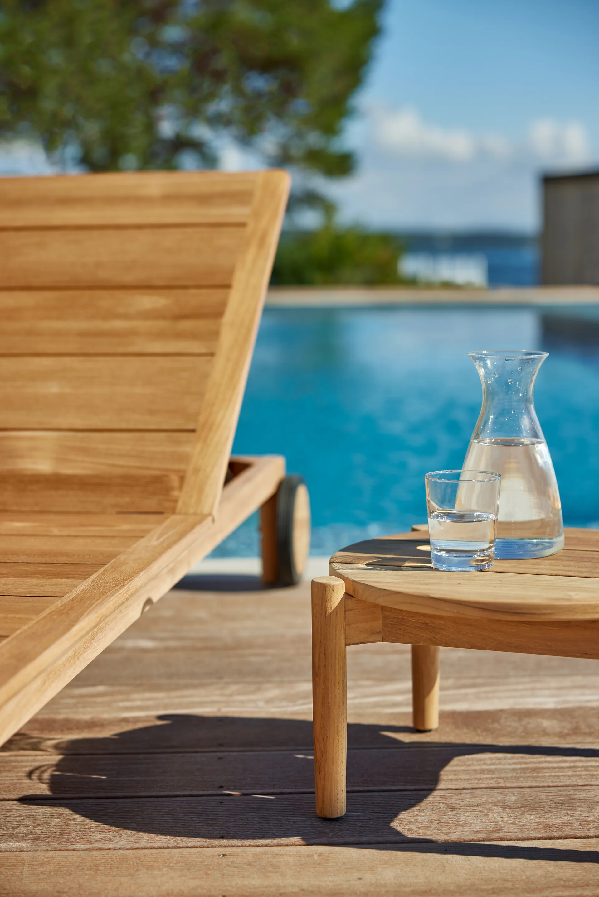 Koster loungebord lite Ø42 cm, Teak Skargaarden