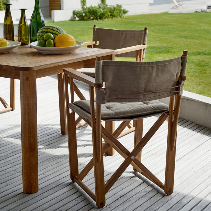 Kryss Dining karmstol - Agora Nautic black, teak - Skargaarden