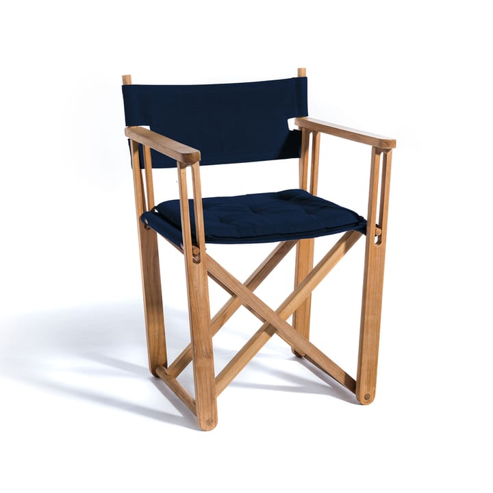 Kryss Dining karmstol, Agora Nautic Navy blue, teak Skargaarden