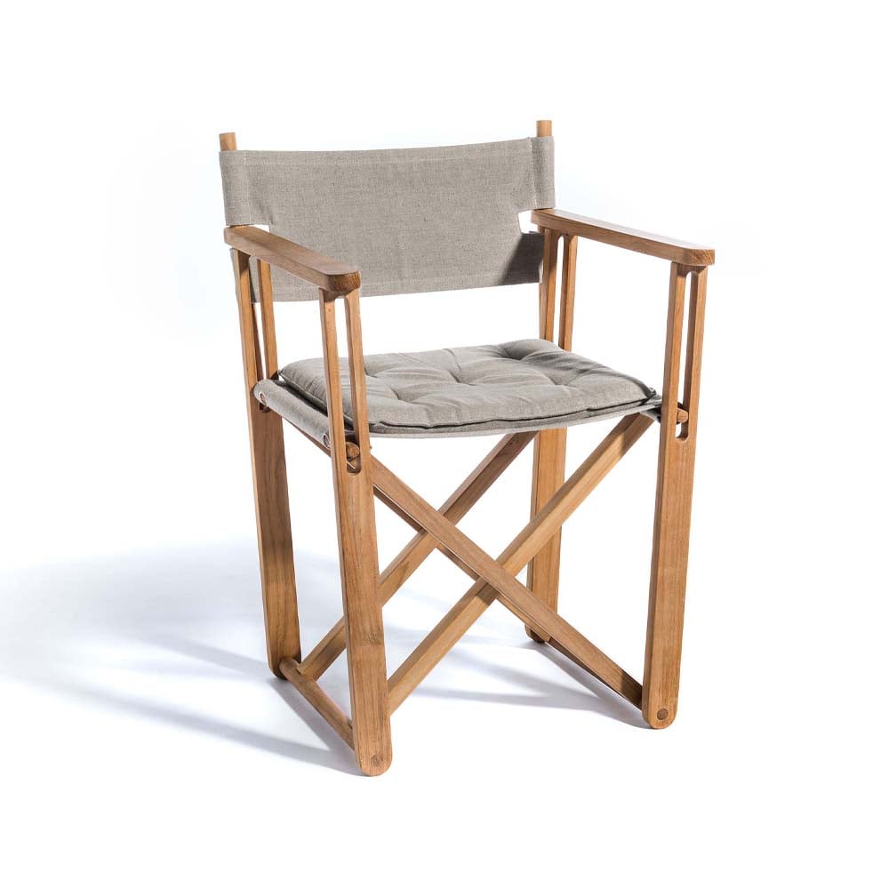 Skargaarden Kryss Dining karmstol Sunbrella Ashe light grey, teak