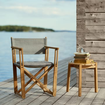 Kryss Lounge karmstol - Agora Nautic black, teak - Skargaarden