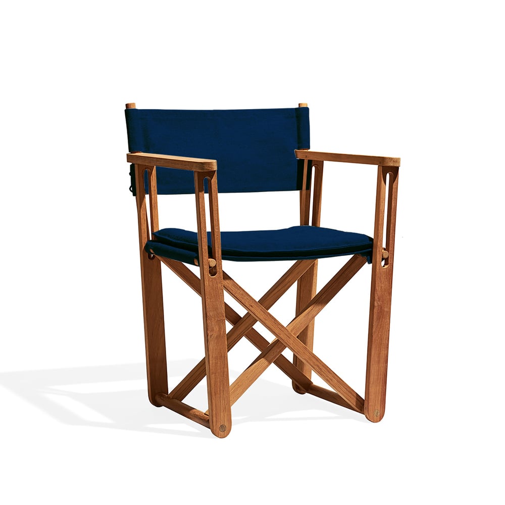 Bilde av Skargaarden Kryss Lounge karmstol Agora Nautic navy blue teak