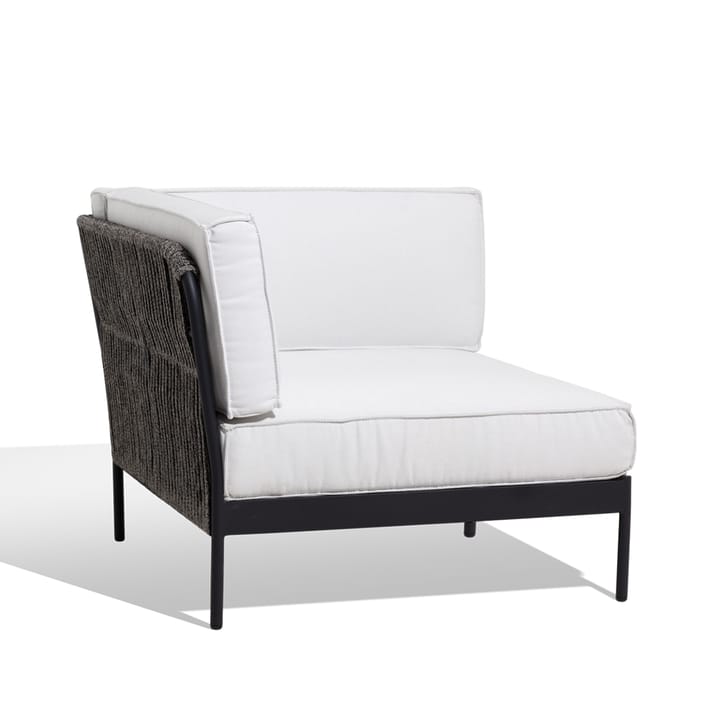 Lidö modulsofa - Sunbrella Deave silver grey, hjørnedel, mørkegrå aluminiumsramme - Skargaarden