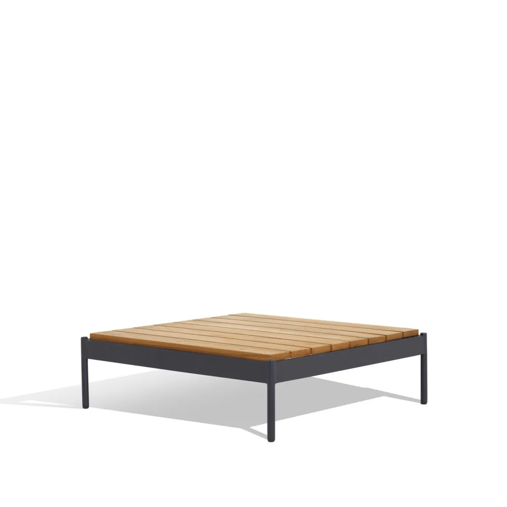 Lidö sofabord, Teak, mørkegrå aluminiumsramme Skargaarden