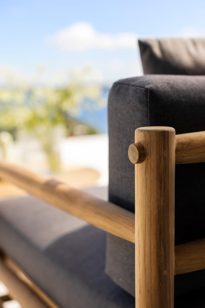 Saltholm loungestol teak - gråbrun pute Skargaarden
