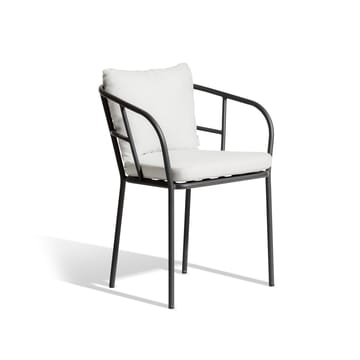 Saltö Dining karmstol - Sunbrella silver grey-stativ charcoal grey - Skargaarden