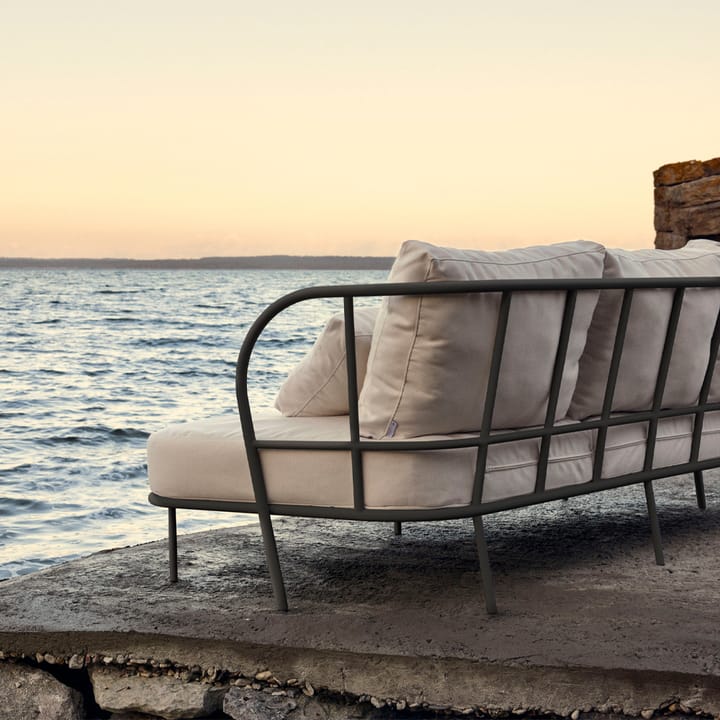 Saltö sofa, Sunbrella silver grey, charcoal grey aluminiumramme Skargaarden