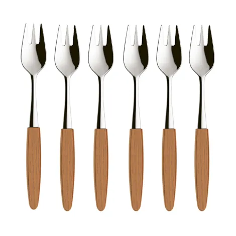 Skaugum dessertgaffel 6-stk. Ecco Teak,  Skaugum of Norway