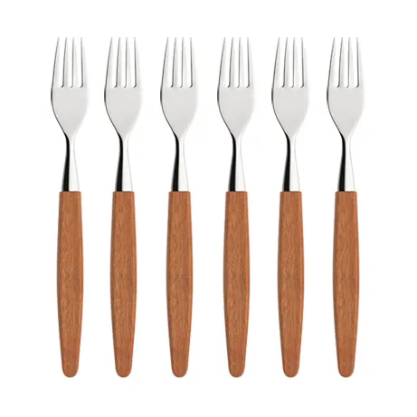 Skaugum gaffel 6-stk. Ecco Teak - Skaugum of Norway