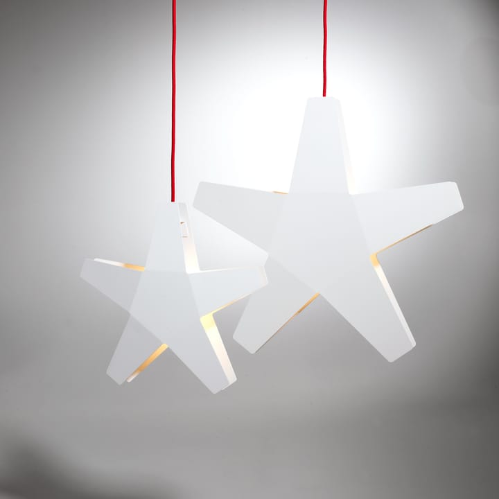 Advent Stjerne Adventsstjerne - rød, 40 cm, lysegrå tekstilledning - SMD Design