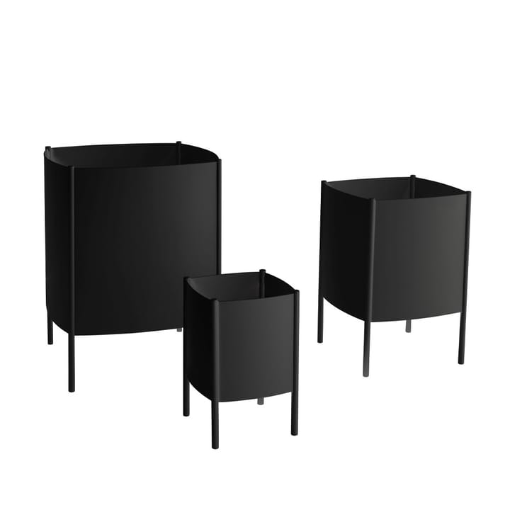 Konvex Pot krukke, Svart, medium Ø34 cm SMD Design