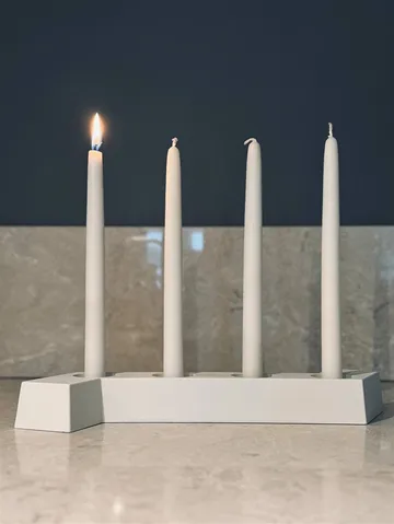 SMD adventsstake - Hvit, 4 lys - SMD Design