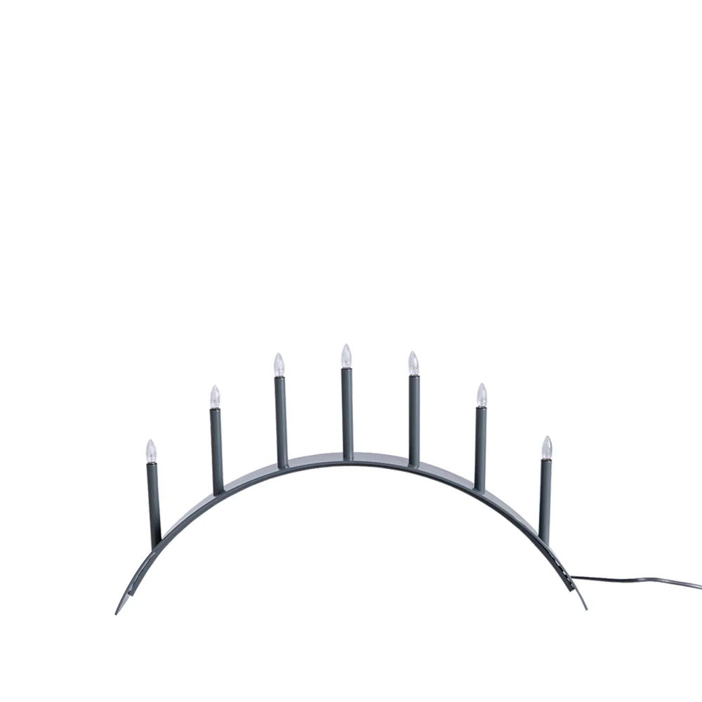 Spica Bow 7 adventslysestake, Grå SMD Design