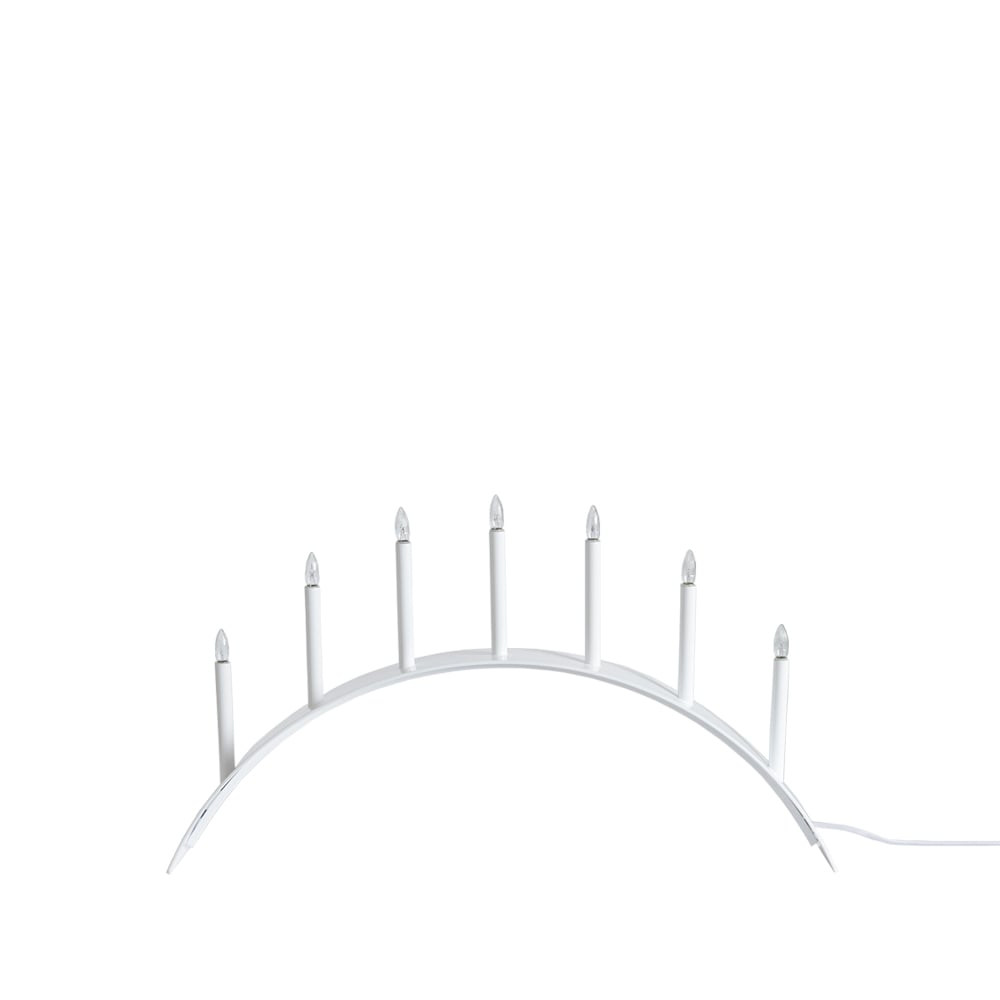 SMD Design Spica Bow 7 adventslysestake hvit, LED